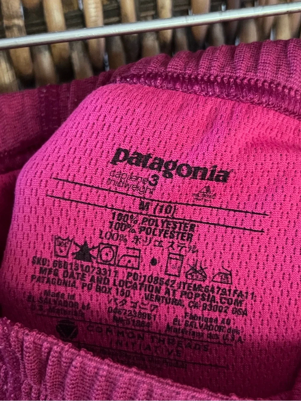 M Patagonia Capilene Baselayer Leggings Girls’